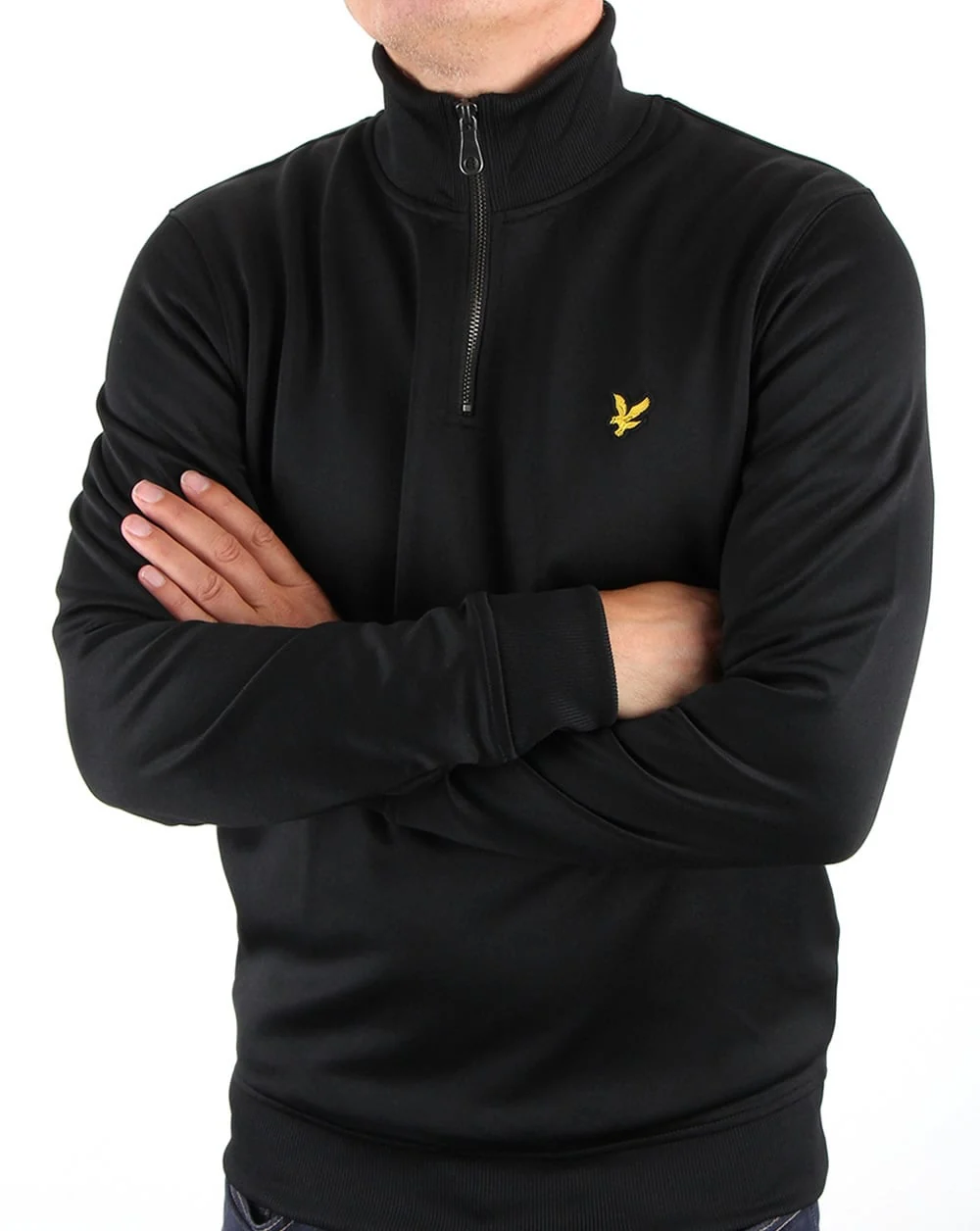 Lyle And Scott Tricot 1/4 Zip Black - Image 3