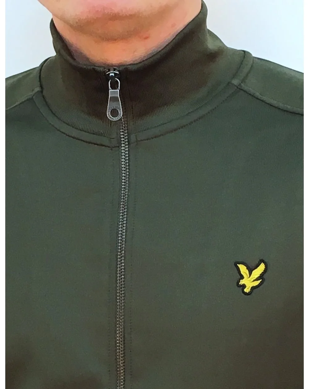 Lyle And Scott Tricot Track Jacket Dark Sage - Image 2