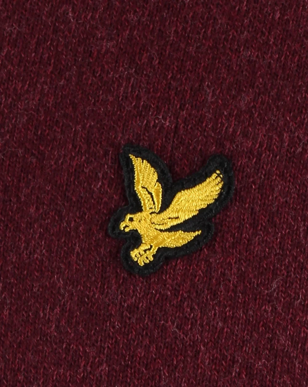 Lyle And Scott V Neck Cotton Merino Jumper Claret - Image 3