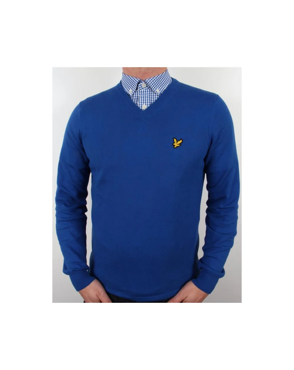 Lyle And Scott V Neck Jumper Duke Blue