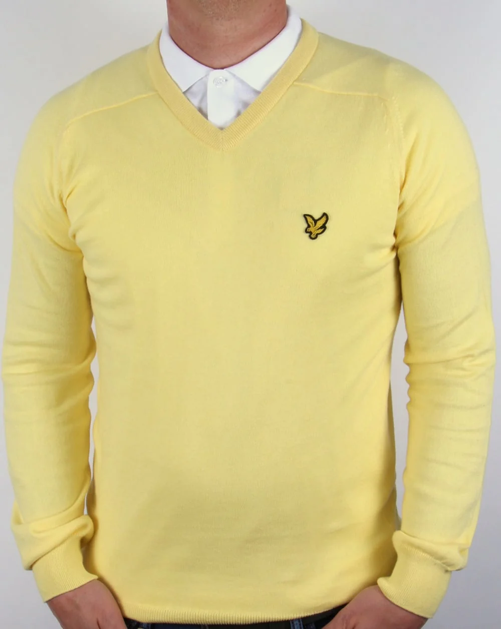 Lyle And Scott V Neck Jumper Yellow
