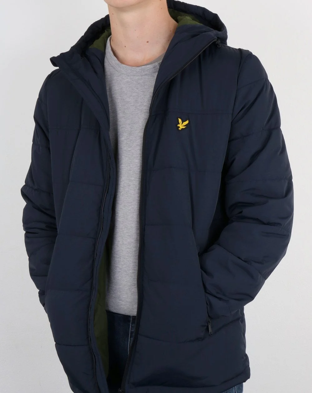 Lyle And Scott Wadded Jacket Dark Navy - Image 3