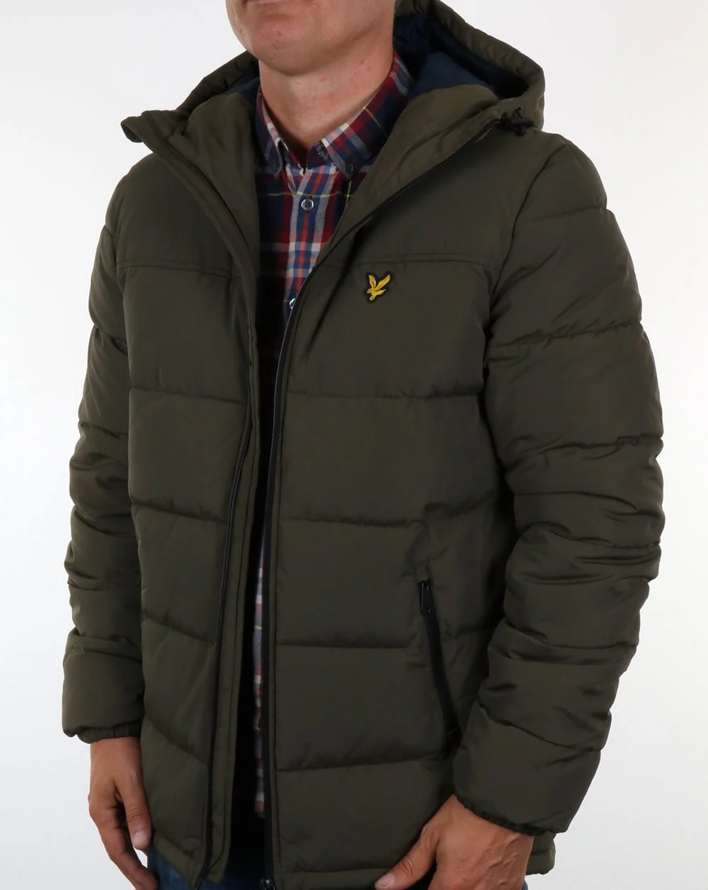 Lyle And Scott Wadded Jacket Olive - Image 4
