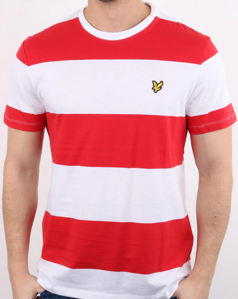 Lyle And Scott Wide Stripe T-shirt Red