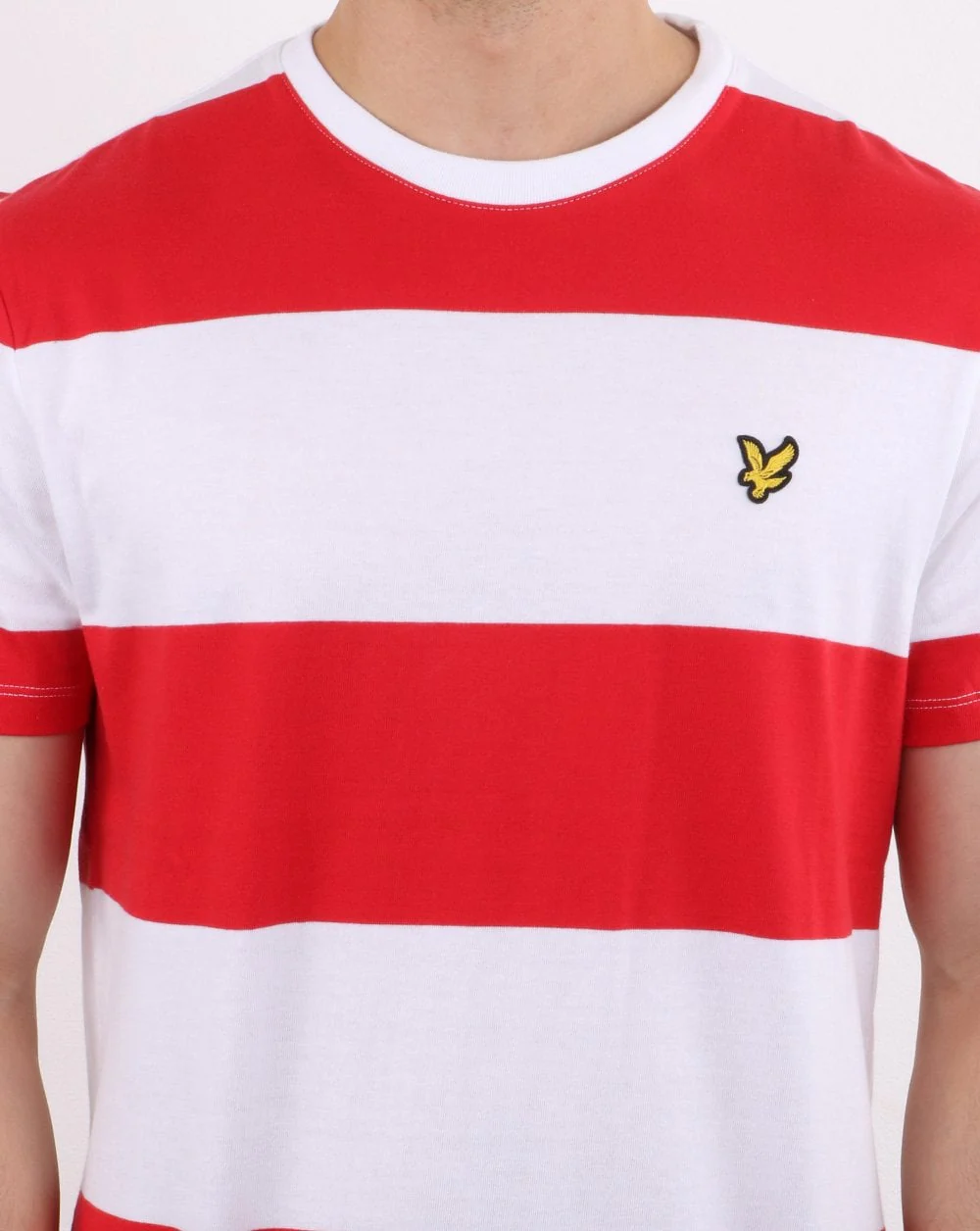 Lyle And Scott Wide Stripe T-shirt Red - Image 2