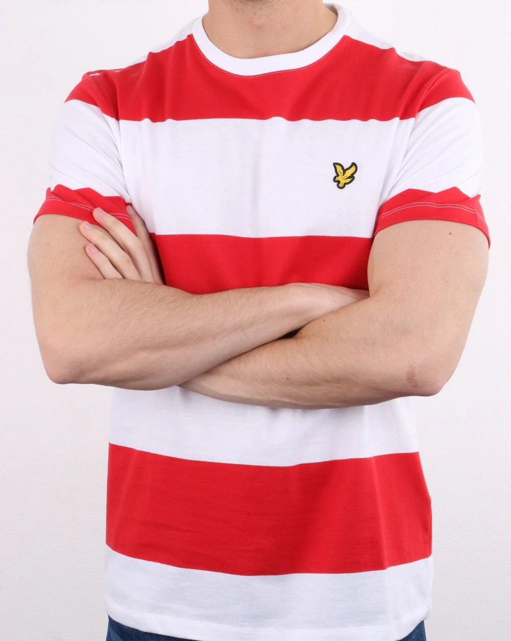 Lyle And Scott Wide Stripe T-shirt Red - Image 4