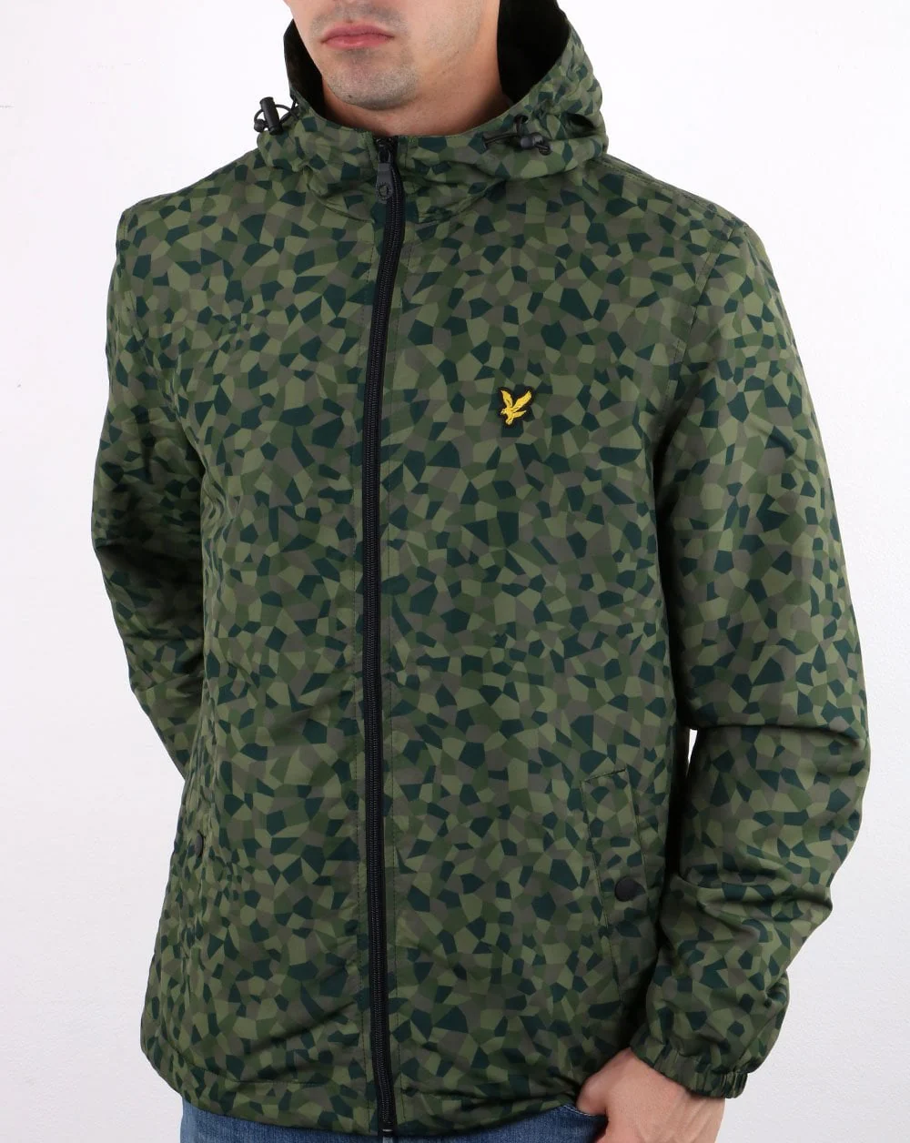 Lyle And Scott Zip Through Hooded Jacket Camo Print - Image 2