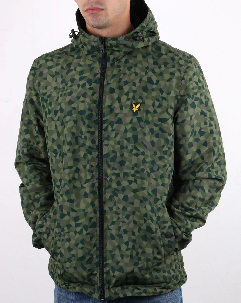 Lyle And Scott Zip Through Hooded Jacket Camo Print - Image 3
