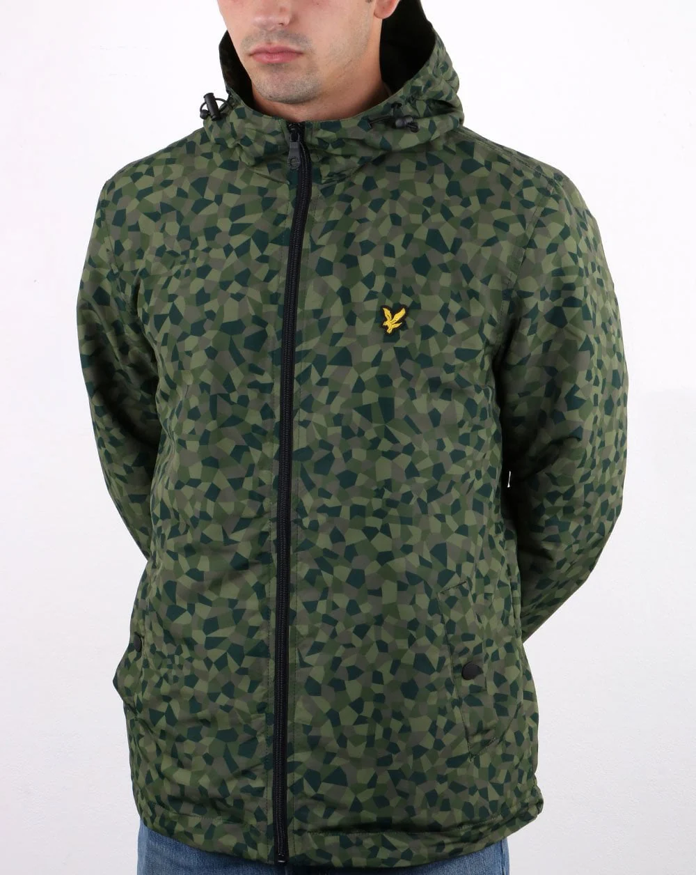 Lyle And Scott Zip Through Hooded Jacket Camo Print - Image 4
