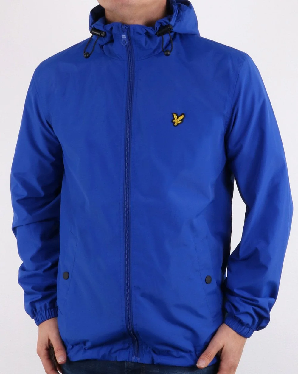 Lyle And Scott Zip Through Hooded Jacket Duke Blue - Image 2