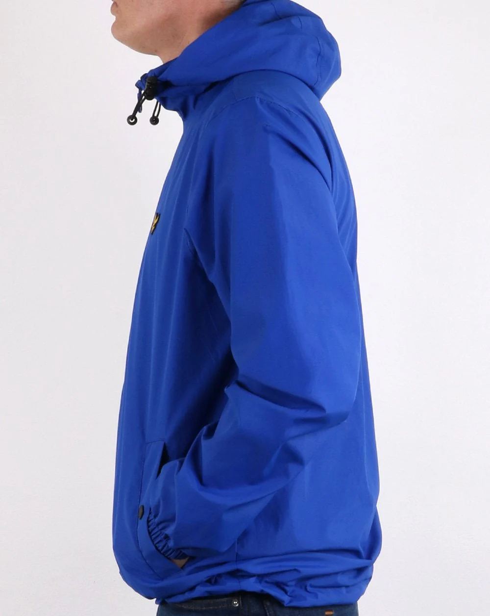 Lyle And Scott Zip Through Hooded Jacket Duke Blue - Image 3