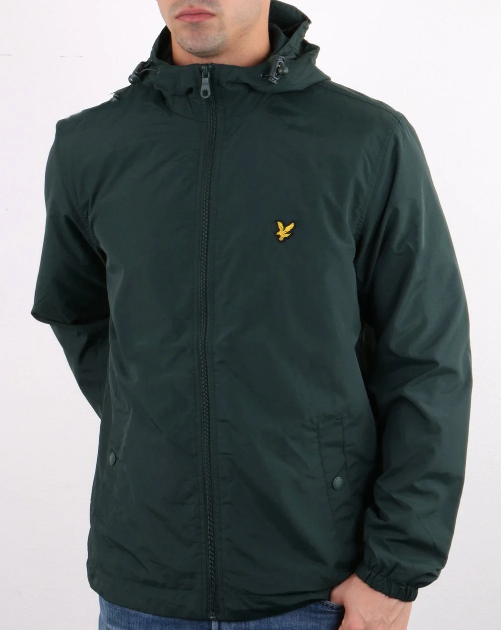 Lyle And Scott Zip Through Hooded Jacket Jade