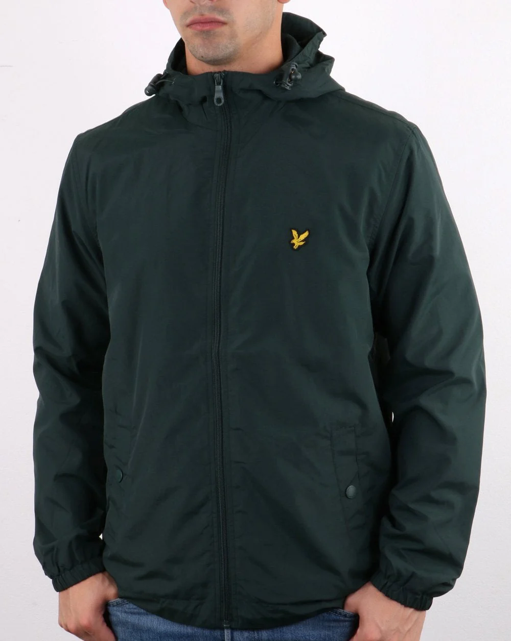 Lyle And Scott Zip Through Hooded Jacket Jade - Image 3