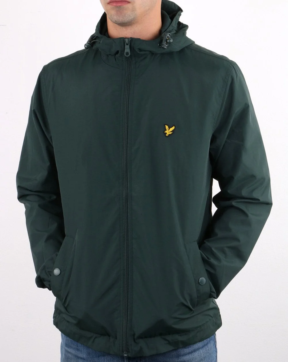 Lyle And Scott Zip Through Hooded Jacket Jade - Image 4