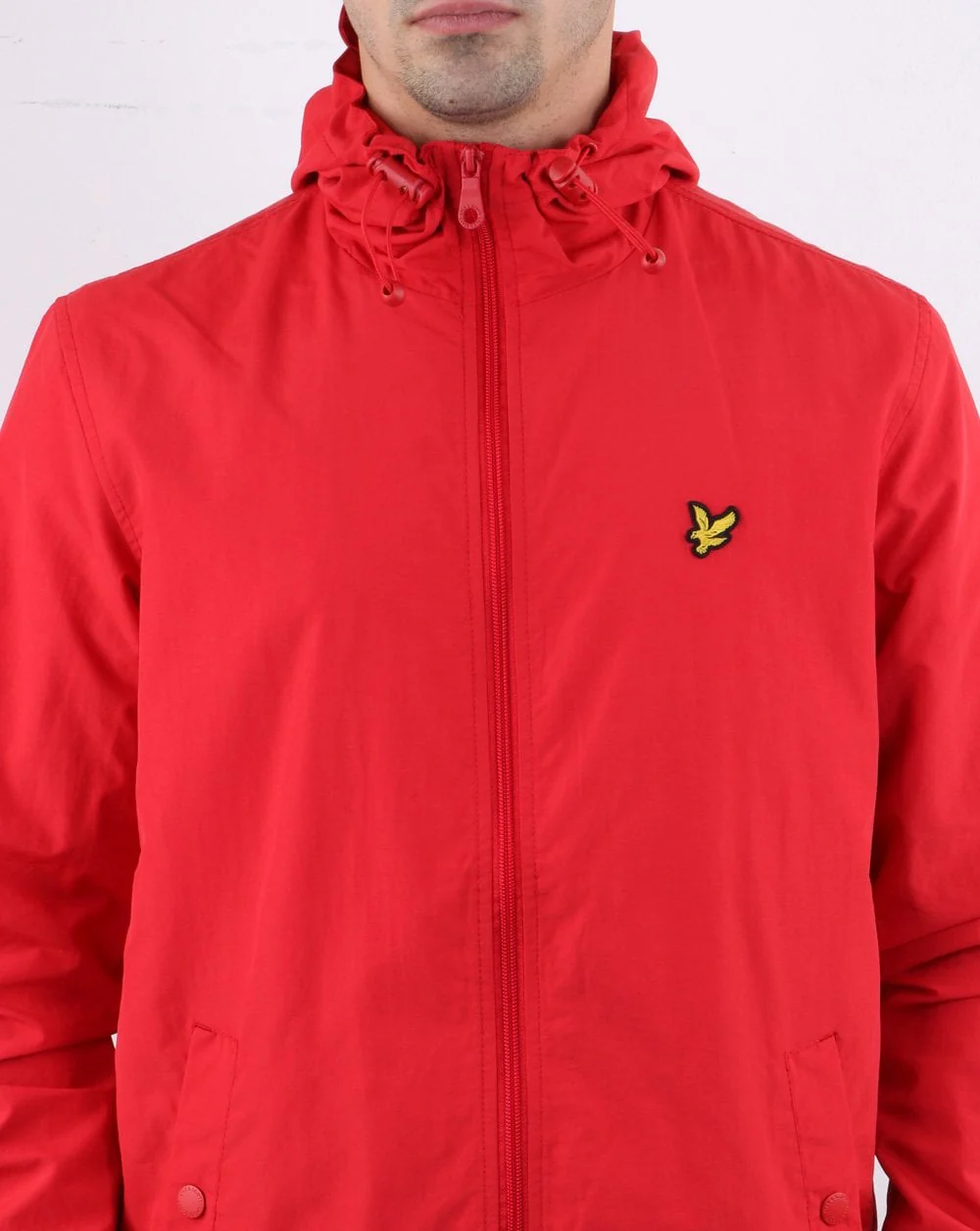 Lyle And Scott Zip Through Hooded Jacket Red - Image 4