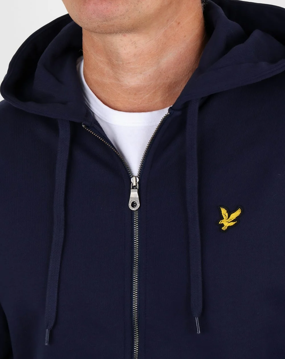 Lyle And Scott Zip Through Hoodie Navy - Image 3