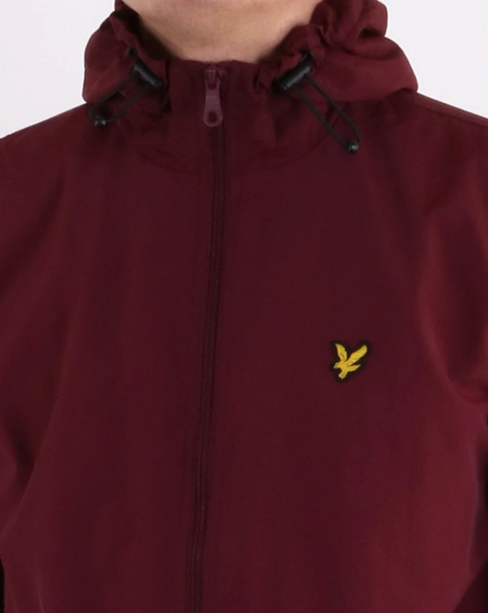 Lyle And Scott Zip Through Microfleece Lined Zip Jacket Claret - Image 3