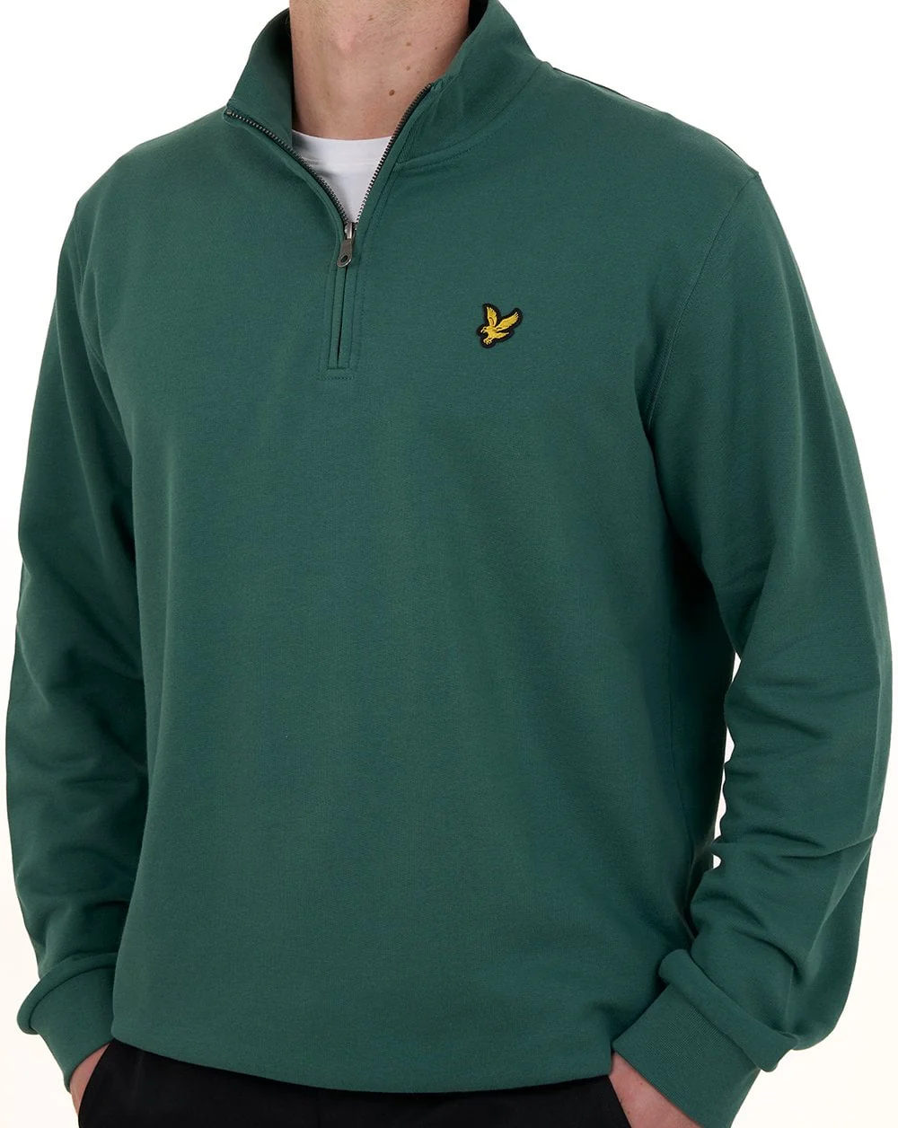 Lyle & Scott 1/4 Zip Sweatshirt Everglade - Image 5