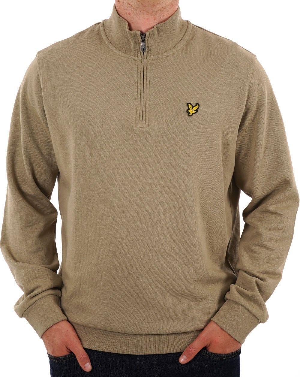 Lyle & Scott 1/4 Zip Sweatshirt Stone