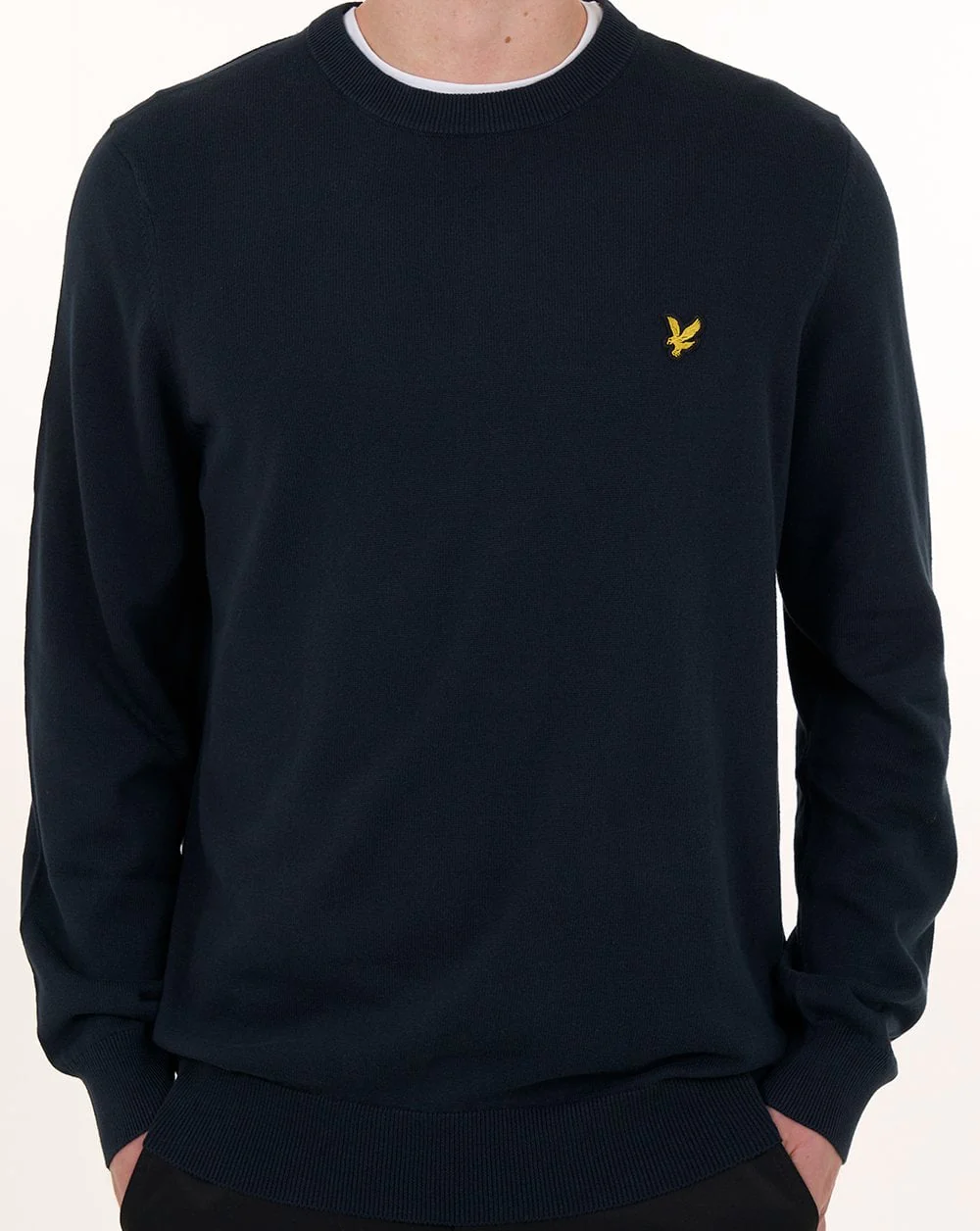 Lyle & Scott Cotton Crew Neck Jumper Dark Navy