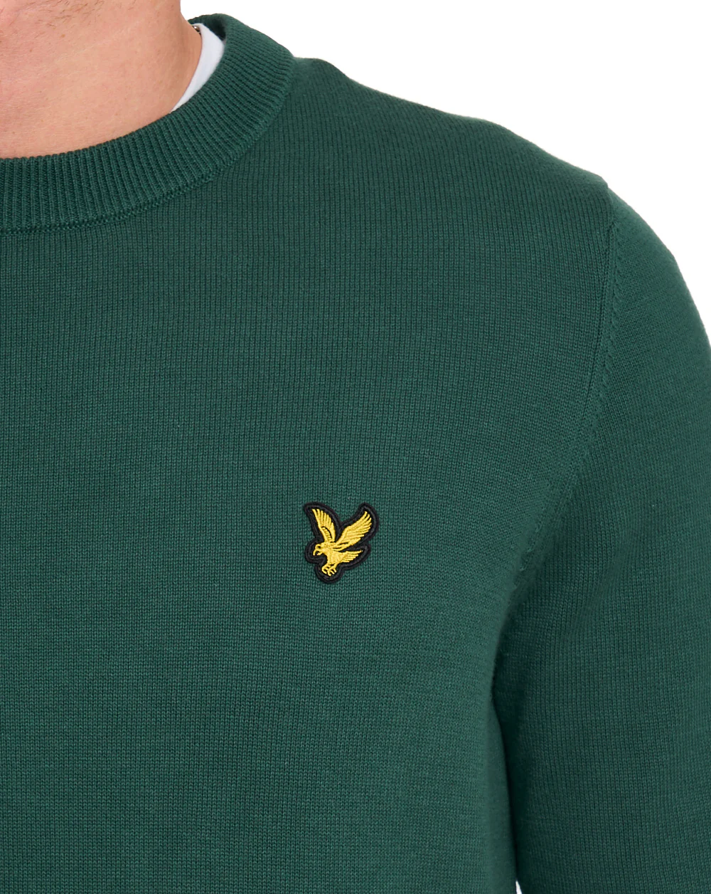 Lyle & Scott Cotton Crew Neck Jumper Everglade - Image 2