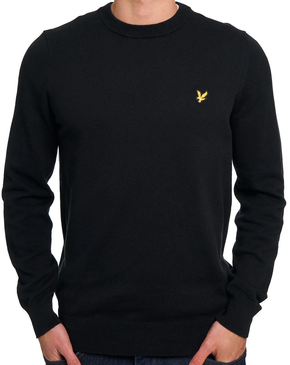 Lyle & Scott Cotton Crew Neck Jumper Jet Black