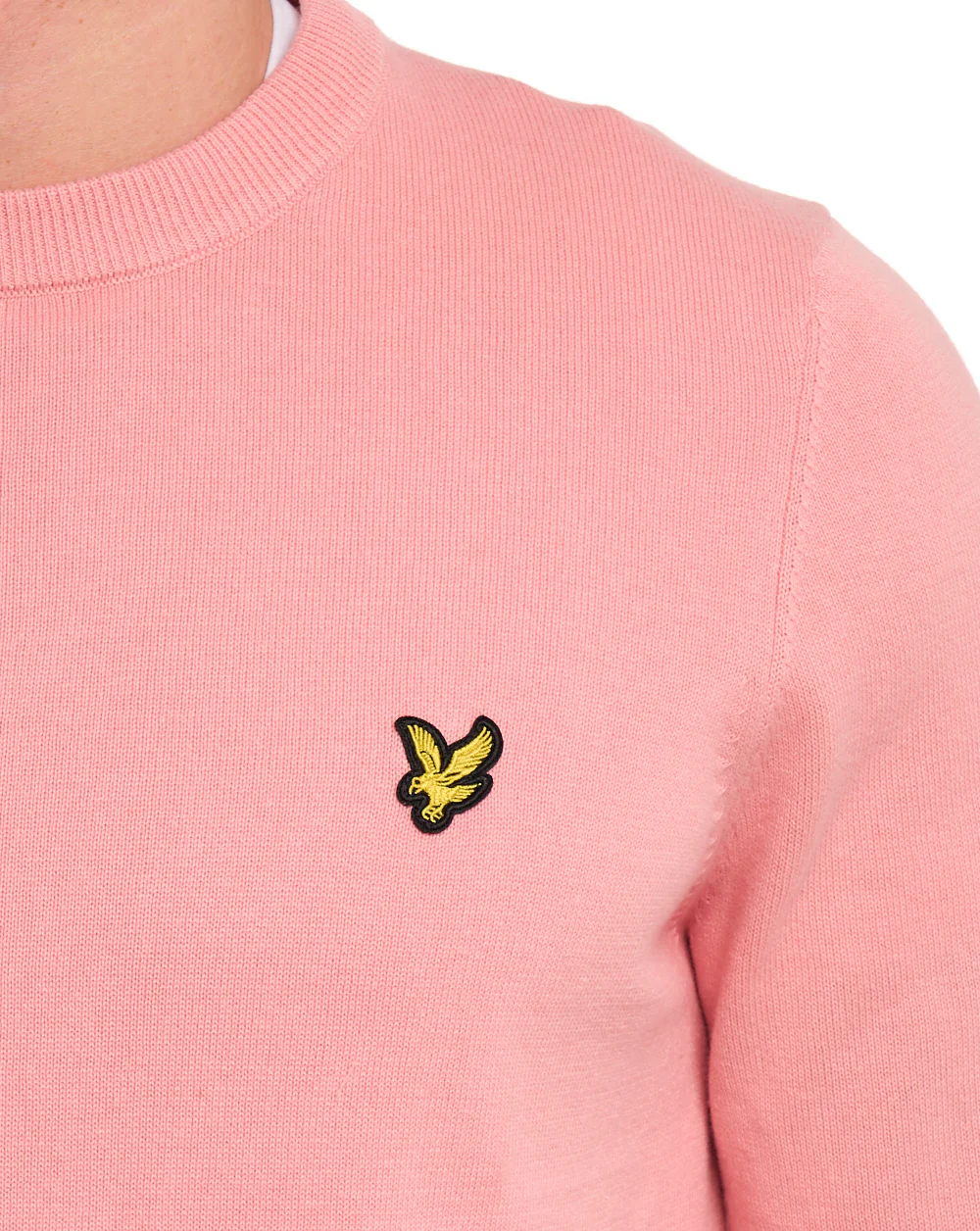 Lyle & Scott Cotton Crew Neck Jumper Pink - Image 2