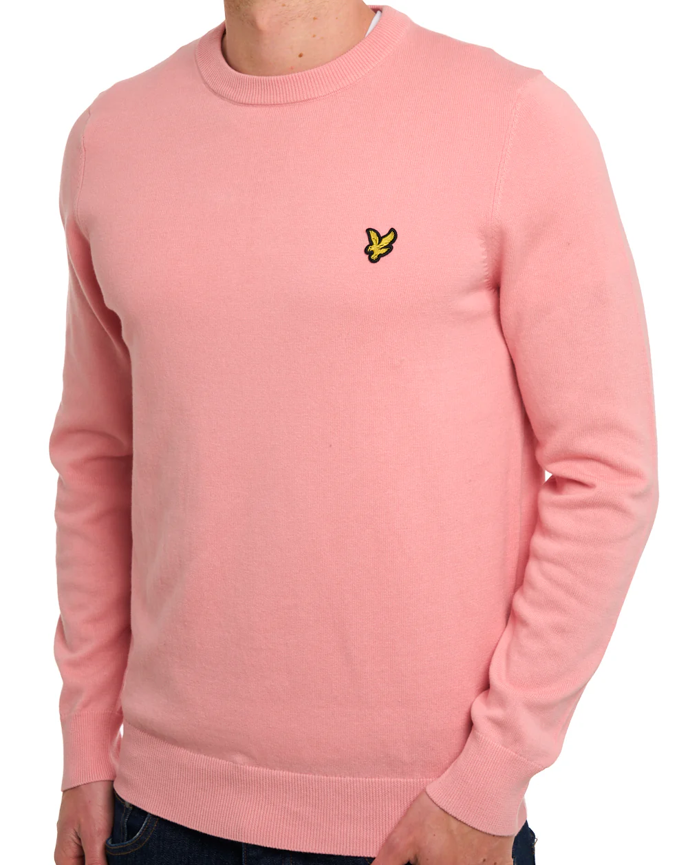 Lyle & Scott Cotton Crew Neck Jumper Pink - Image 3