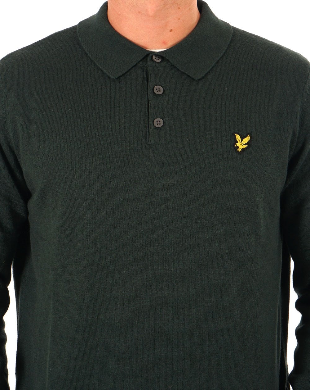 Lyle & Scott Cotton Merino LS Polo Argyle Teal - Image 2