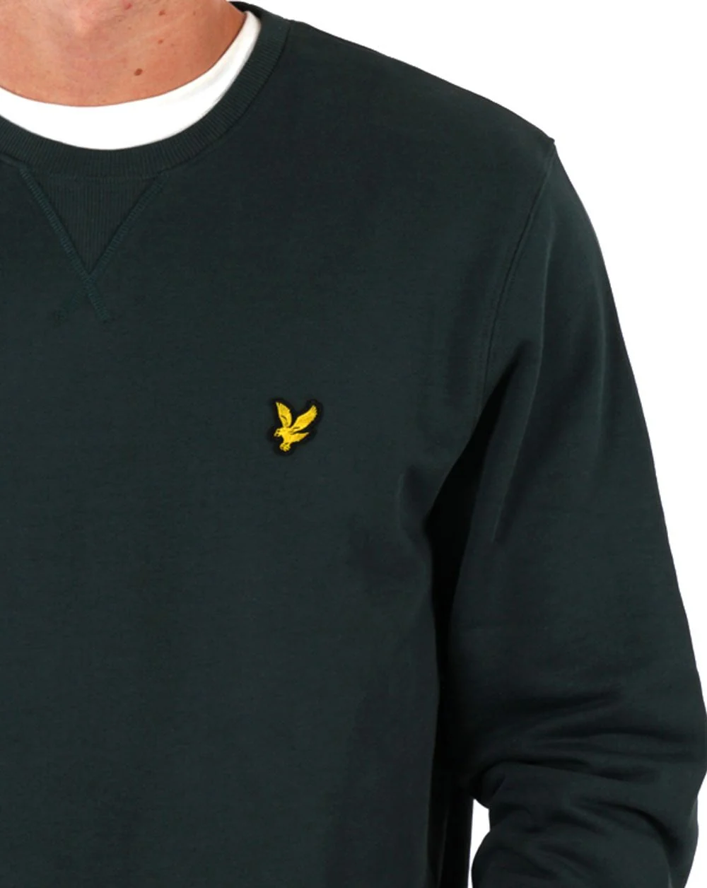 Lyle & Scott Crew Neck Sweatshirt Argyle Teal - Image 2