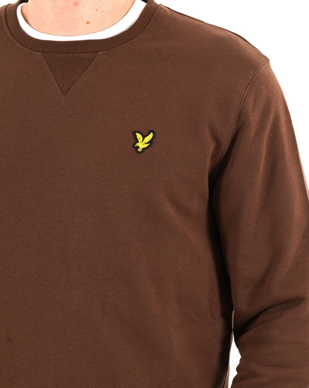 Lyle & Scott Crew Neck Sweatshirt Bottle Brown - Image 2