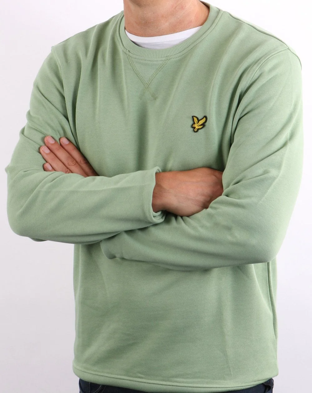 Lyle & Scott Crew Neck Sweatshirt Fern Green - Image 2