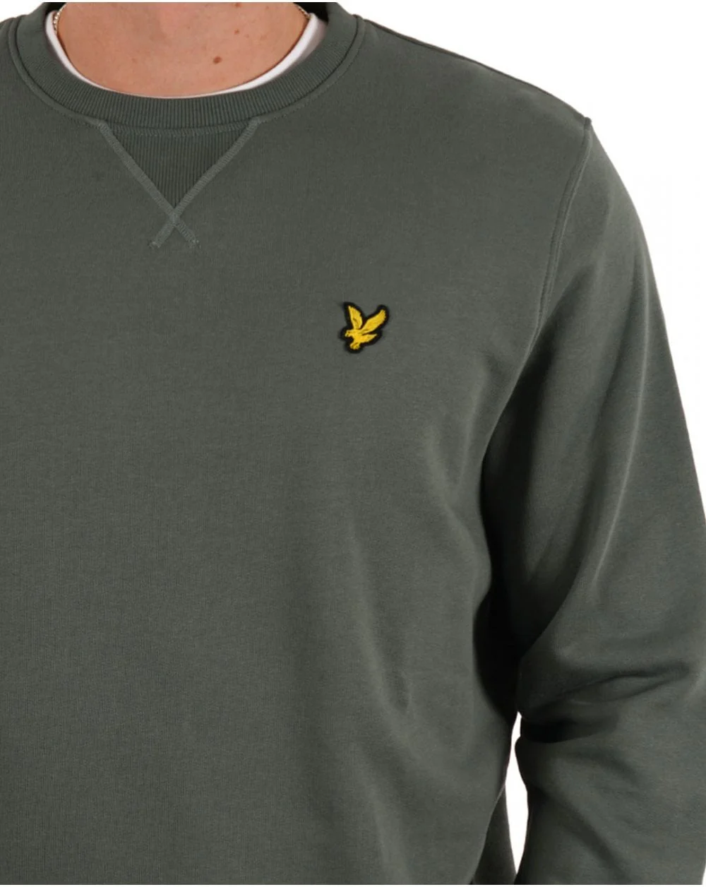 Lyle & Scott Crew Neck Sweatshirt Green Mercurial - Image 2