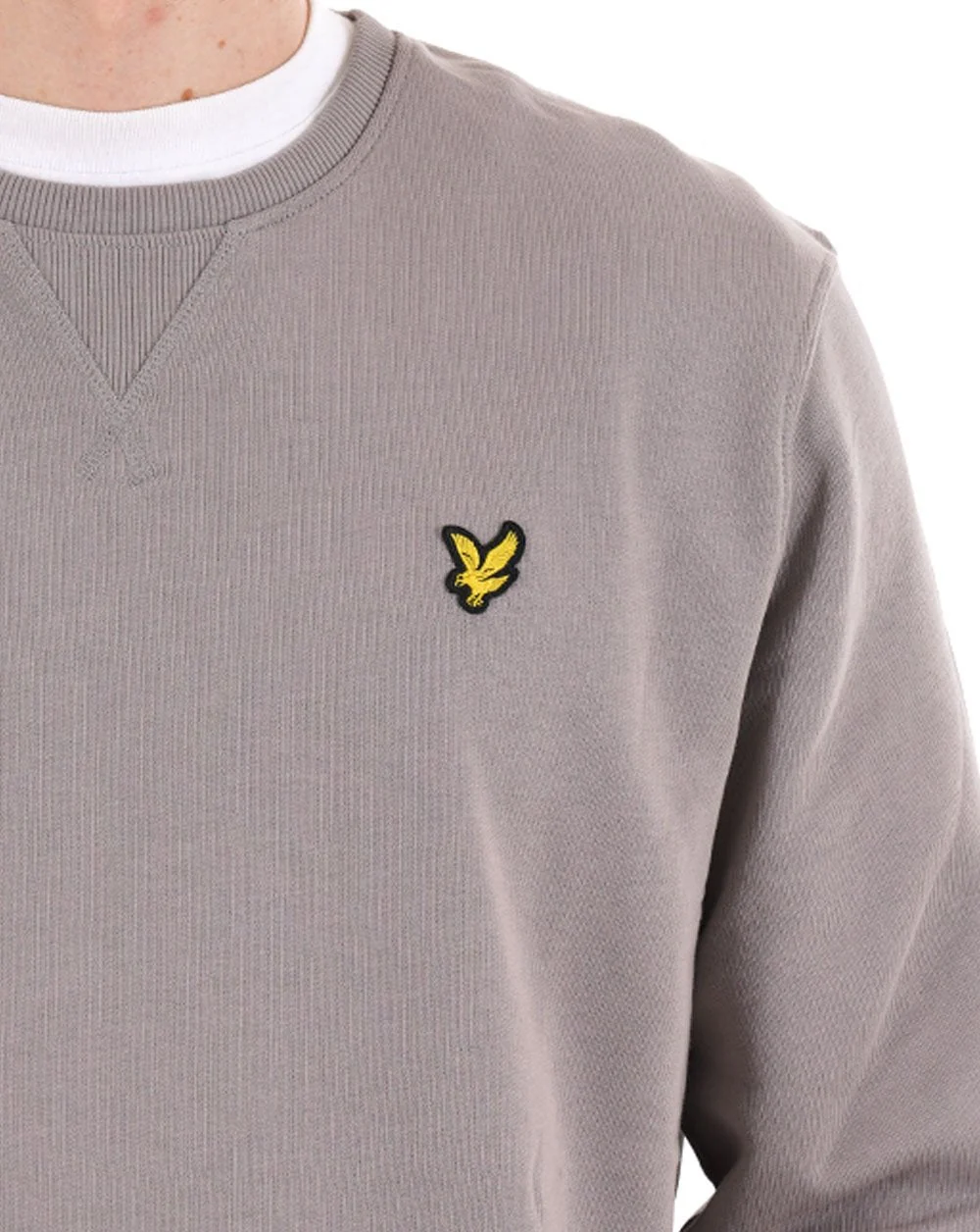Lyle & Scott Crew Neck Sweatshirt Gull Grey - Image 2