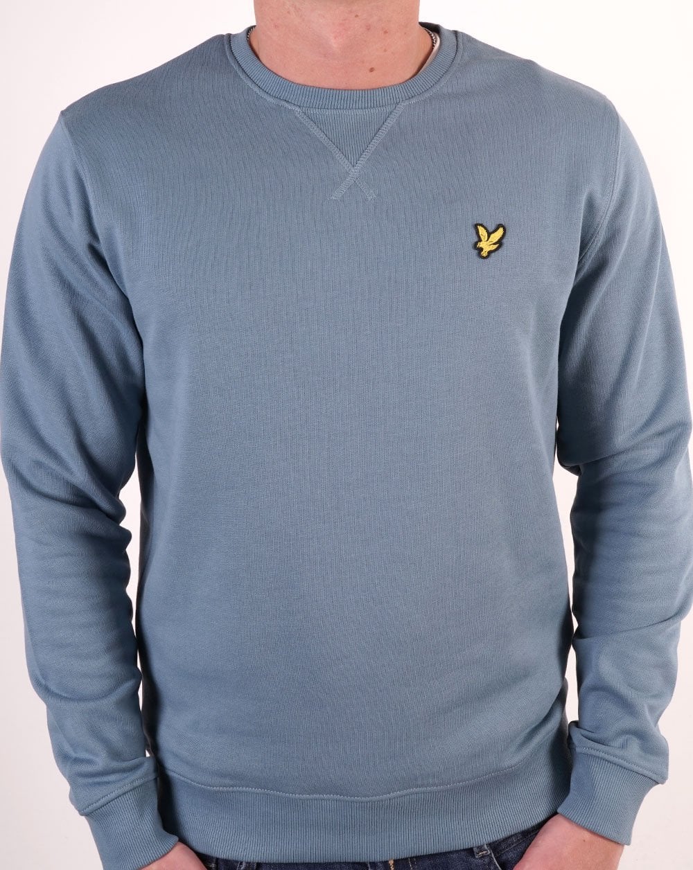 Lyle & Scott Crew Neck Sweatshirt Skipton Blue - Image 3