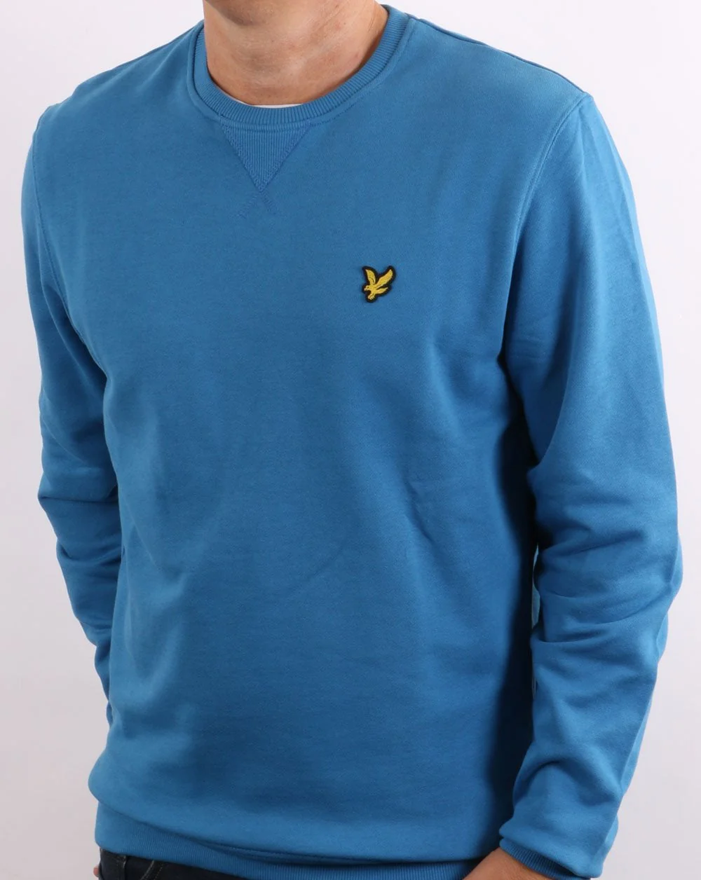 Lyle & Scott Crew Neck Sweatshirt Yale Blue - Image 2