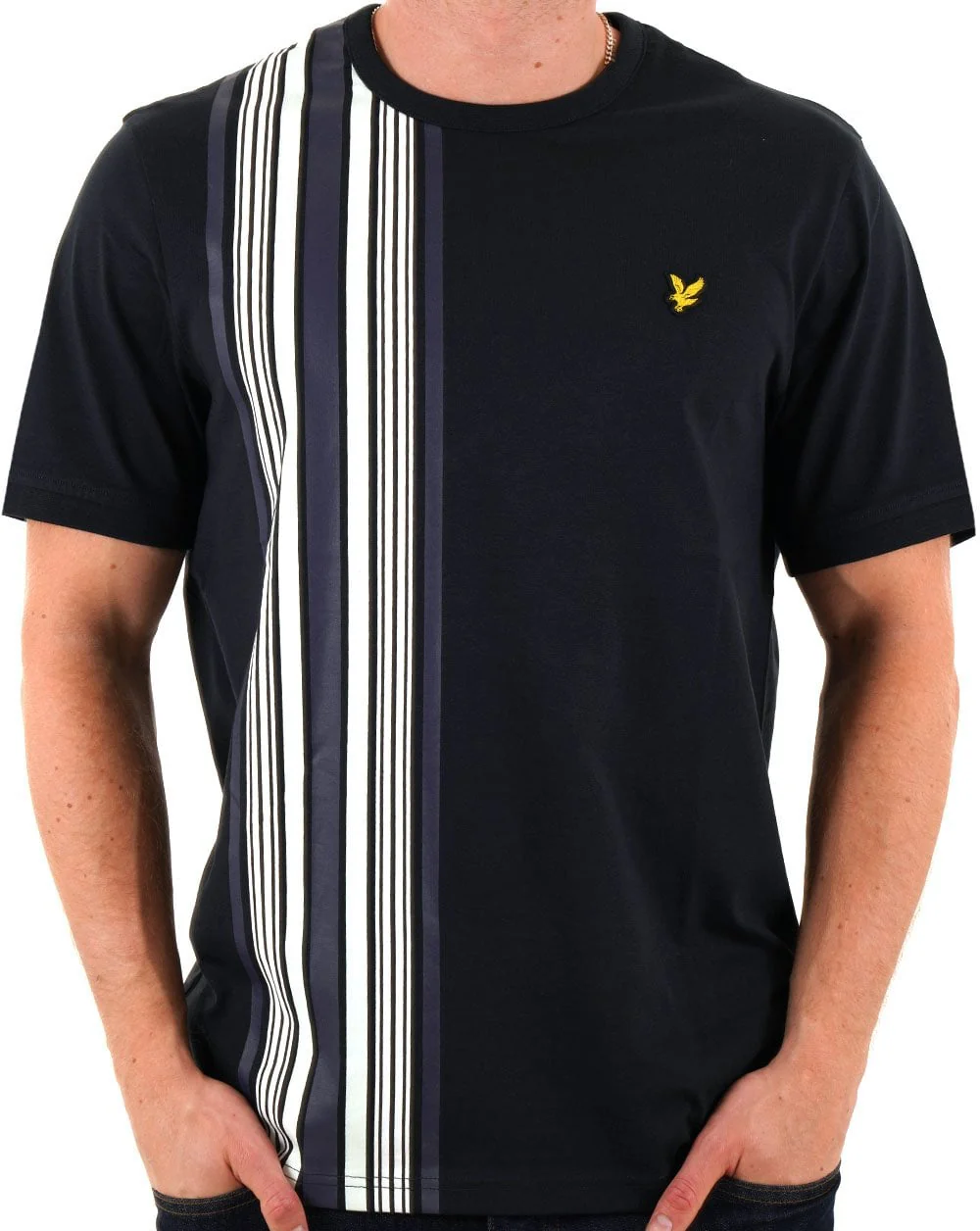 Lyle & Scott Deck Stripe T Shirt Dark Navy