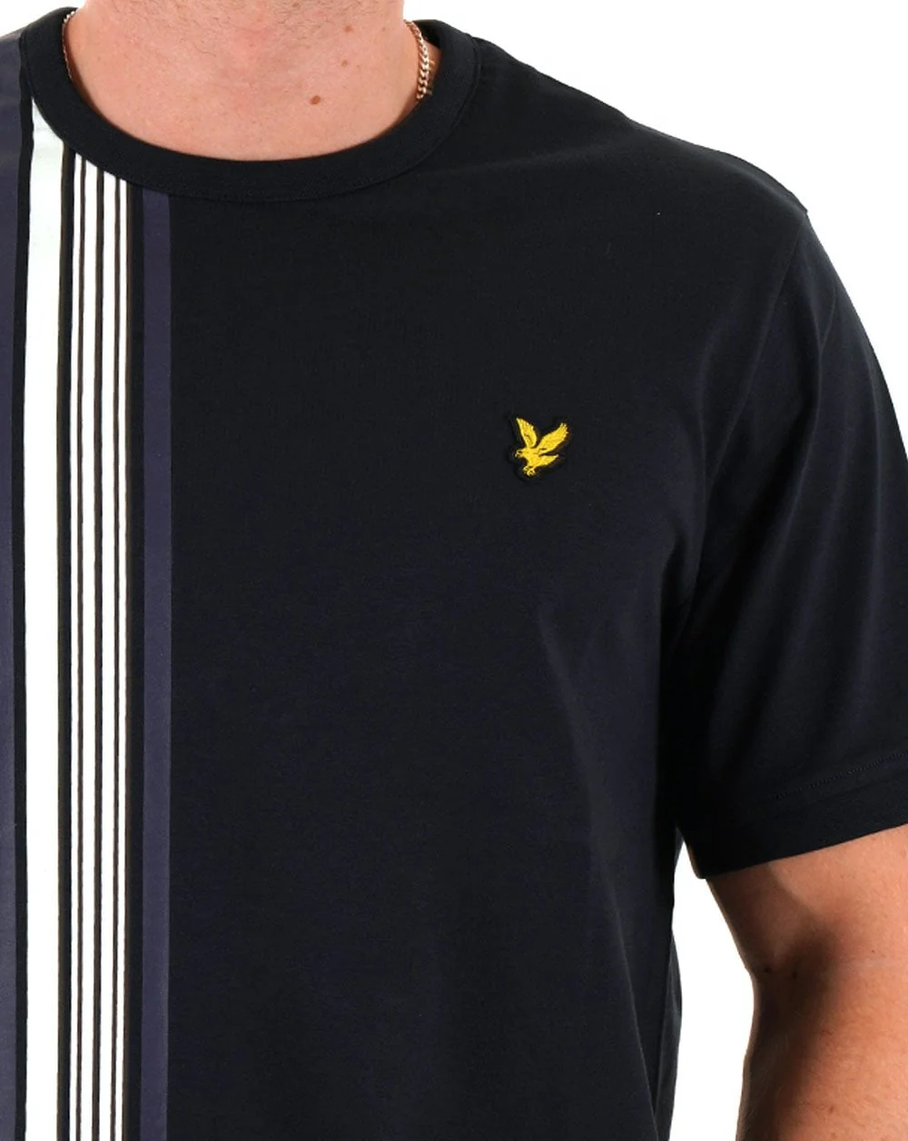 Lyle & Scott Deck Stripe T Shirt Dark Navy - Image 2