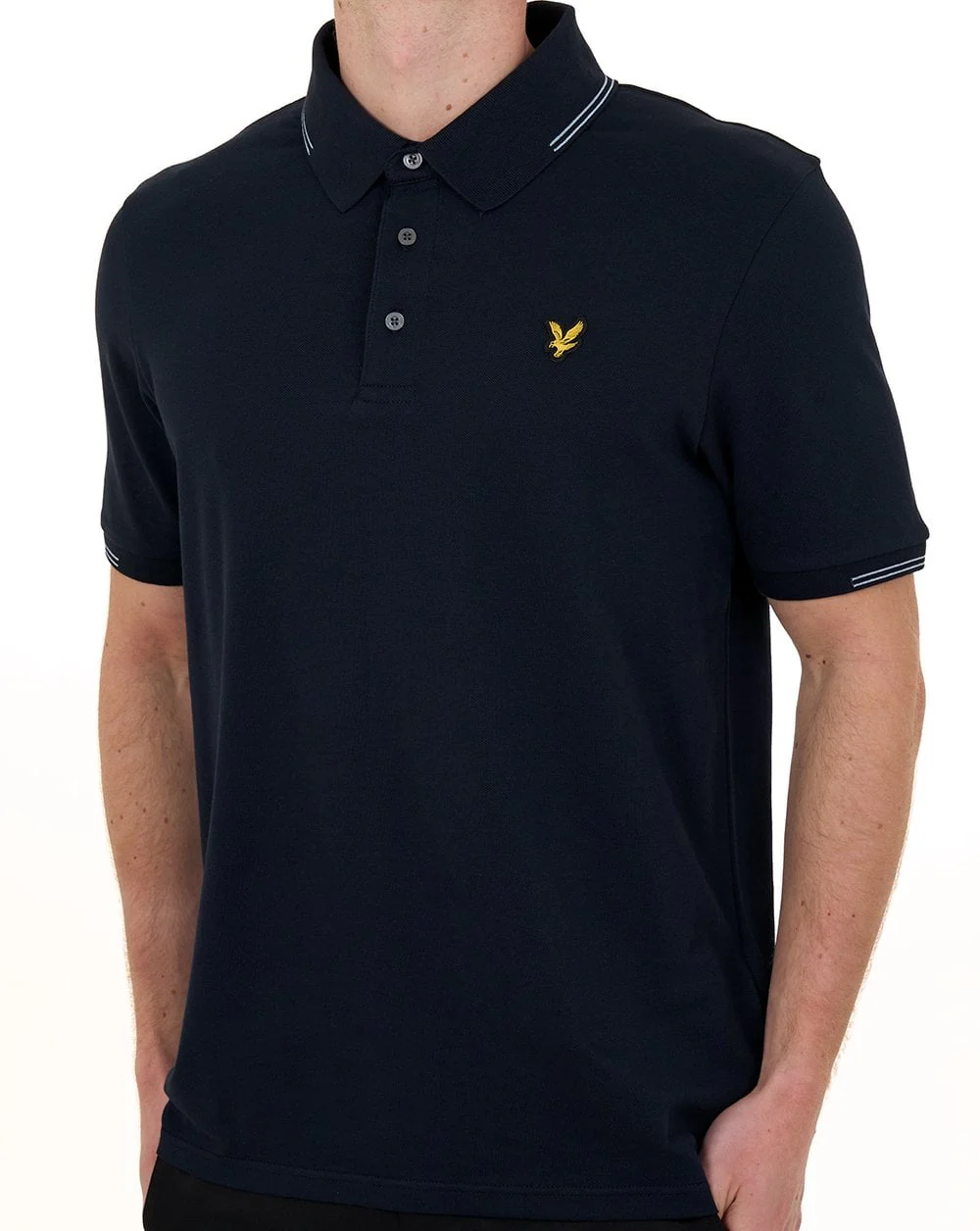 Lyle & Scott Fine Tipped Polo Shirt Dark Navy - Image 2