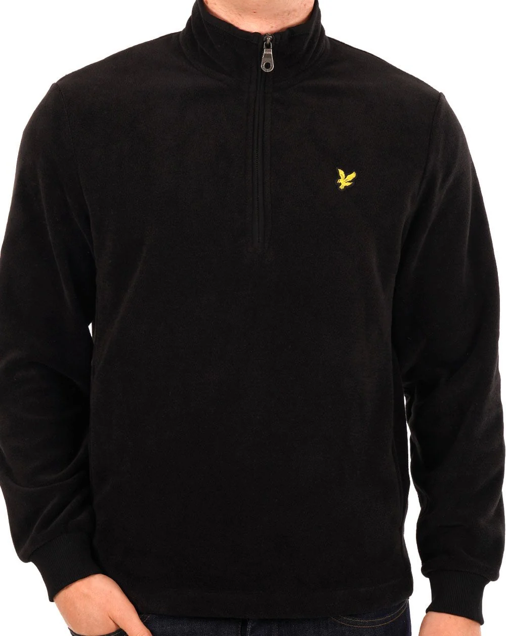 Lyle & Scott Fleece Quarter Zip Black - Image 2