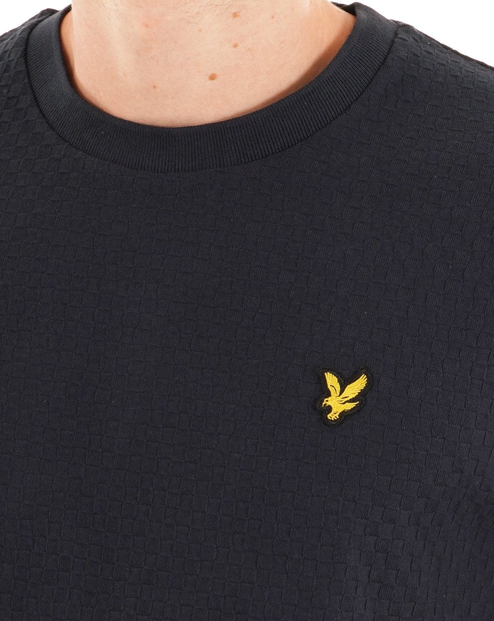 Lyle & Scott Football Jacquard T Shirt Dark Navy - Image 2