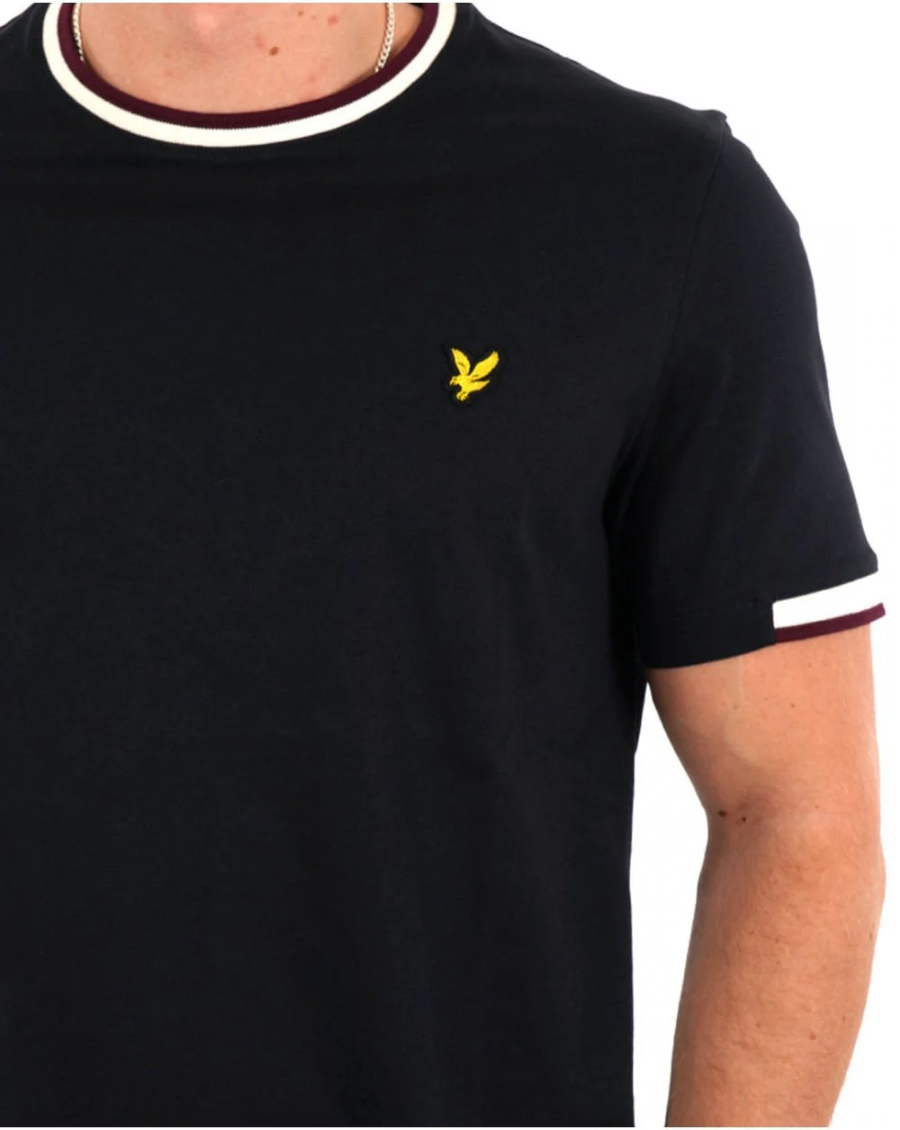 Lyle & Scott Half Tipped T Shirt Dark Navy - Image 2