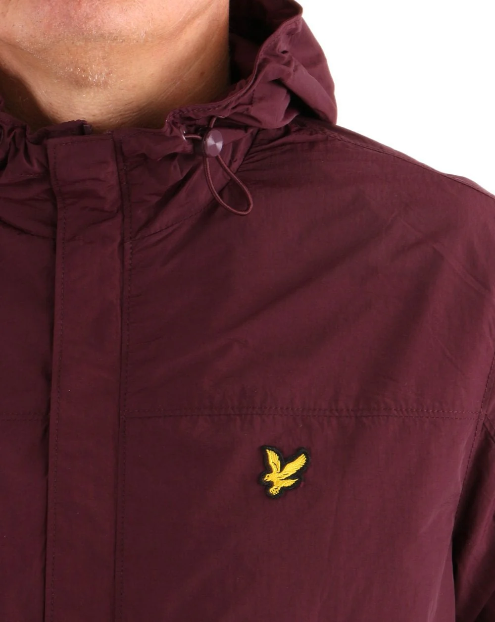 Lyle & Scott Hooded Pocket Jacket Burgundy - Image 2