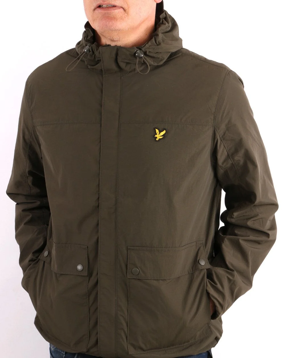 Lyle & Scott Hooded Pocket Jacket Olive - Image 3