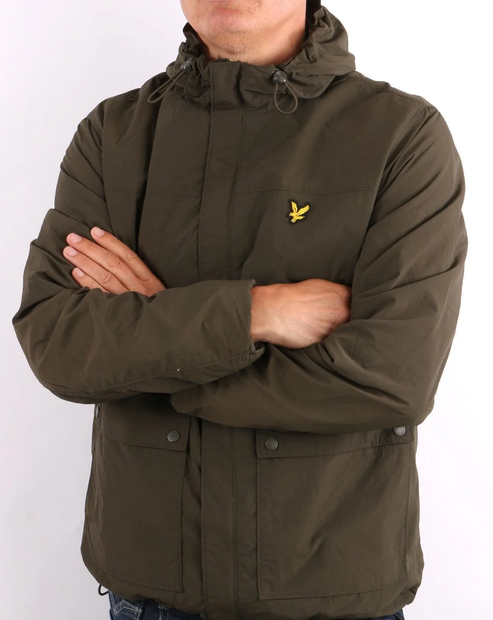 Lyle & Scott Hooded Pocket Jacket Olive - Image 4