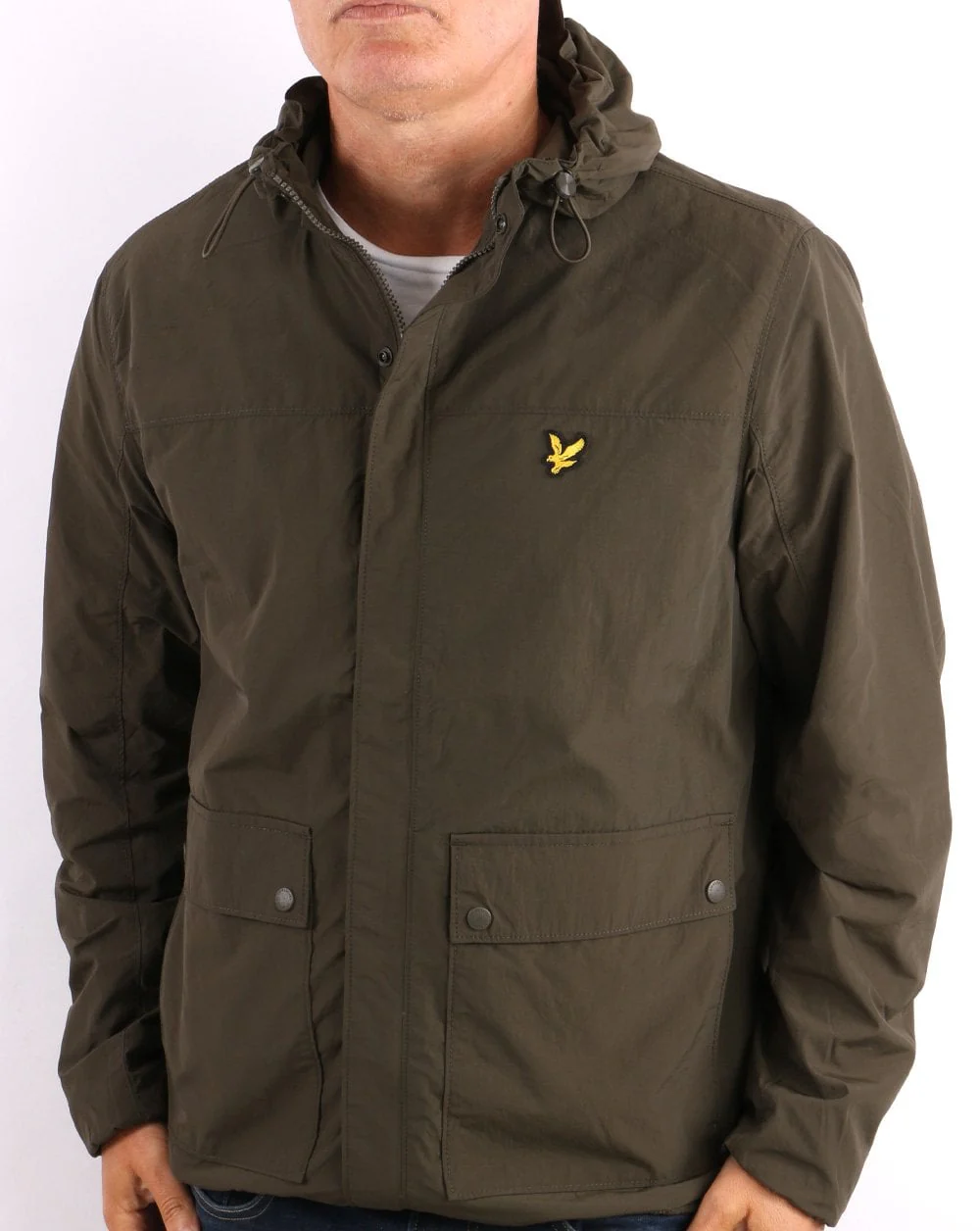 Lyle & Scott Hooded Pocket Jacket Olive - Image 5
