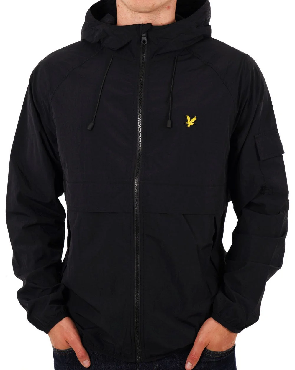 Lyle & Scott Hooded Windbreaker Jacket Black
