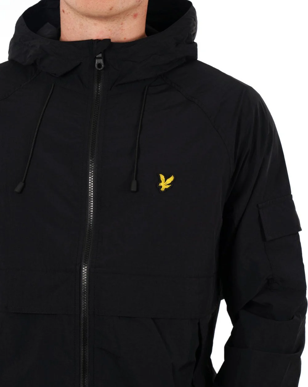 Lyle & Scott Hooded Windbreaker Jacket Black - Image 2