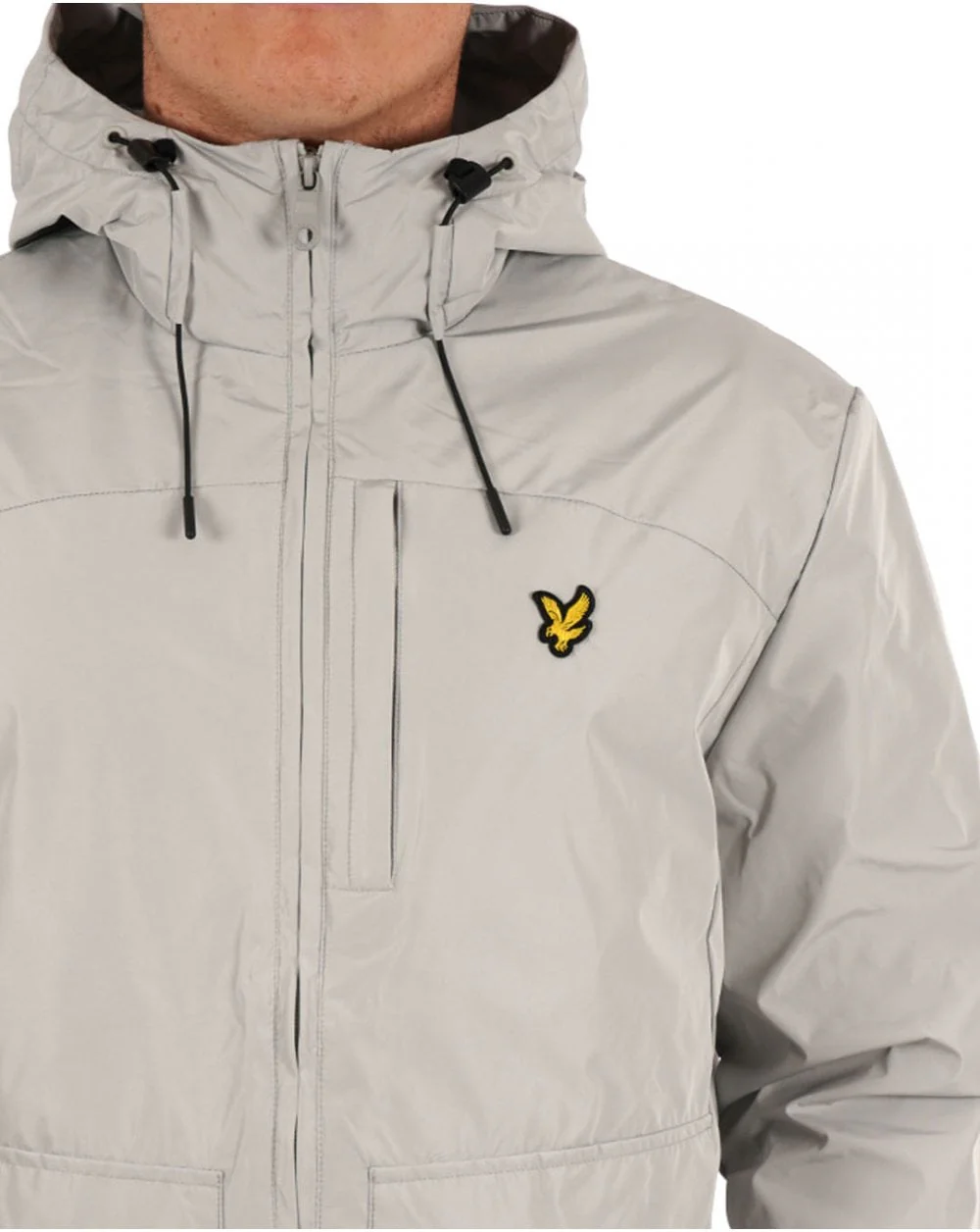 Lyle & Scott Lightweight Hooded Jacket Grey Mirage - Image 2
