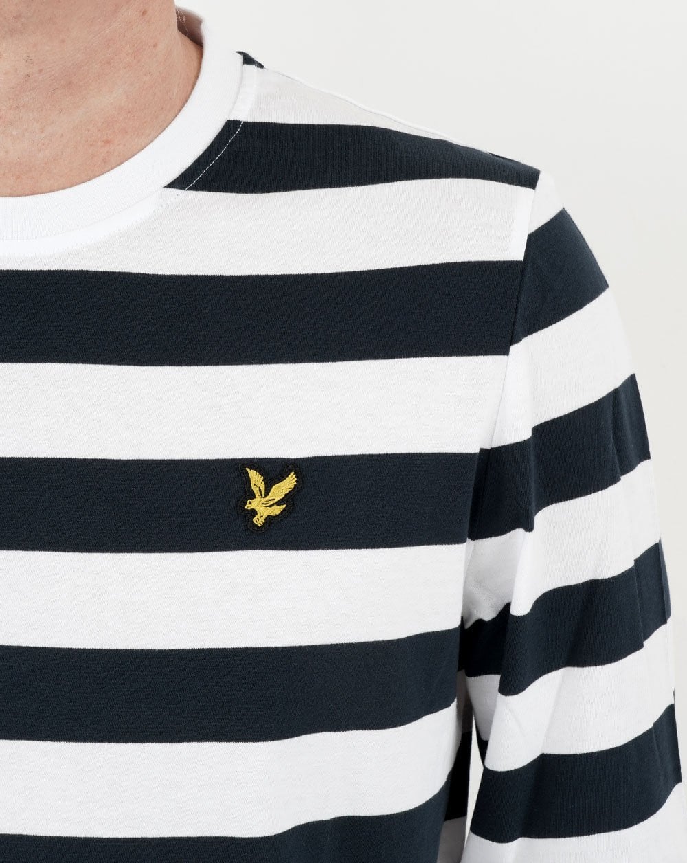 Lyle & Scott Long Sleeve Stripe T-shirt Dark Navy - Image 2